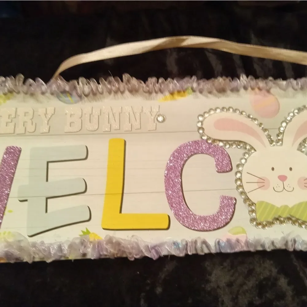 EASTER Hand Embellished Easter Door Hanger 18.5